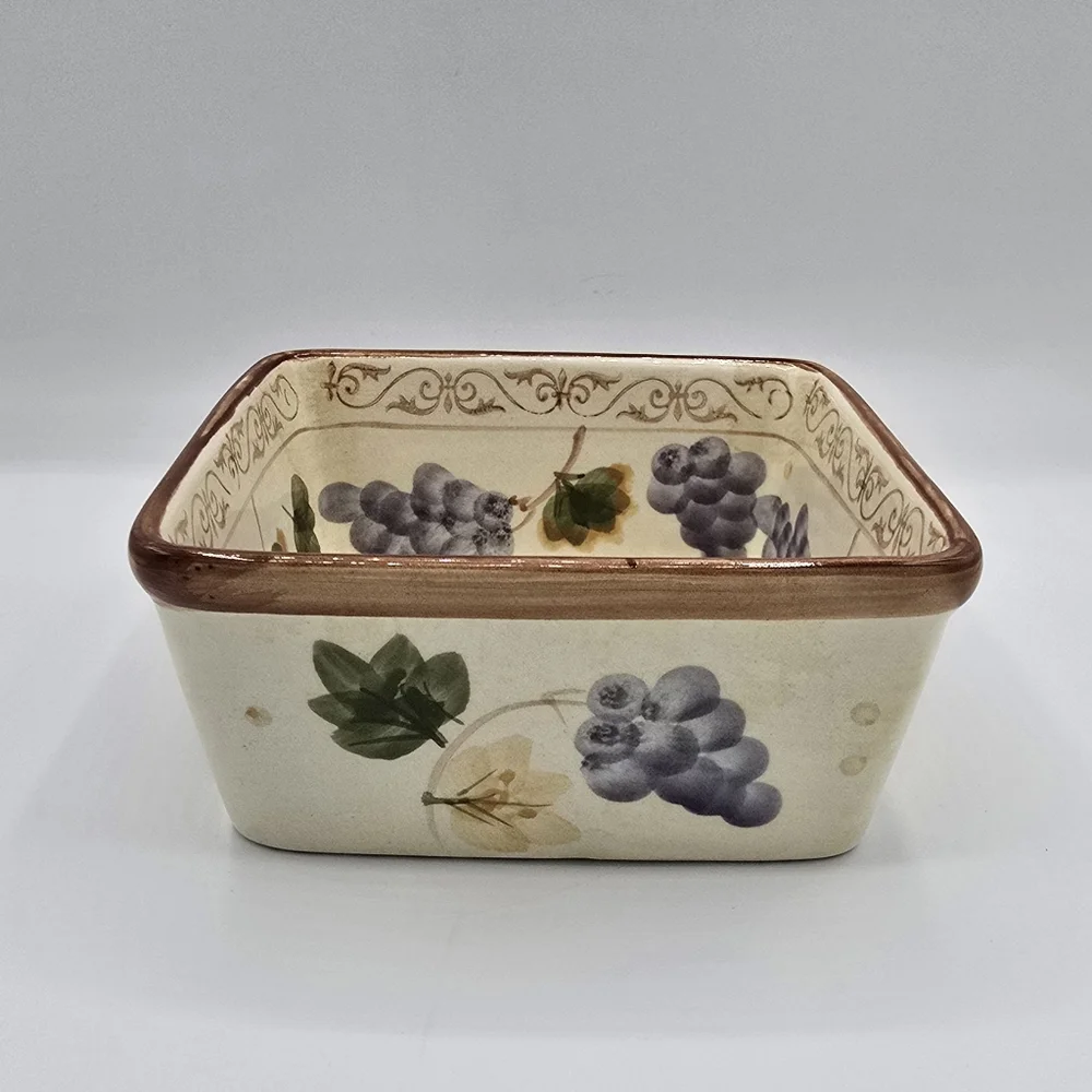 Temptations by Tara Floral Stoneware Casserole Dish | 1 Qt Bakeware